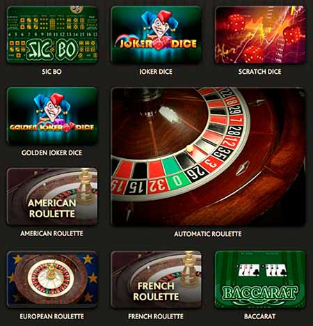 چند نمونه از بازی های میز در بررسی 7Bit Casino.