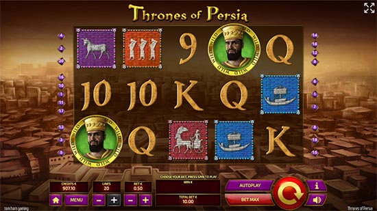 این بازی اسلات Thrones of Persia از Tom Horn Gaming است.