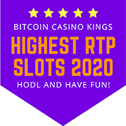 بالاترین آرم RTP Bitcoin Slots 2020 Purple shield logo