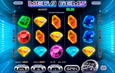 بازی Slot Mega Gems و مضمون گوهر در CryptoWild.