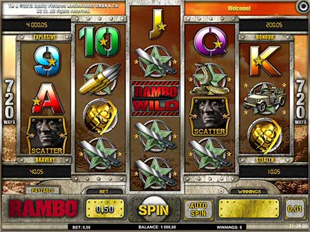 FortuneJack دارای یک بازی جدید Jackpot Slot Rambo از iSoftBet است.