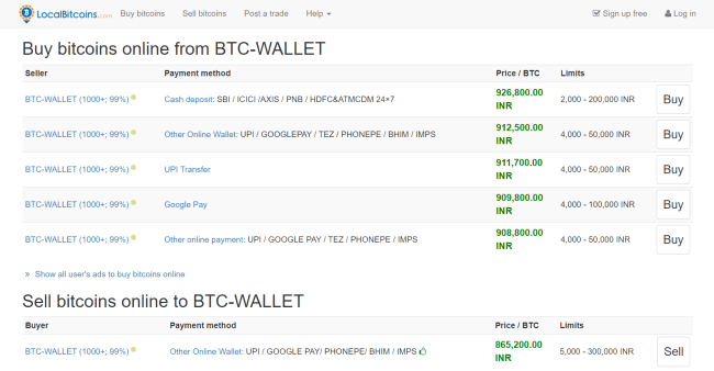 عکس صفحه از localbitcoins.com