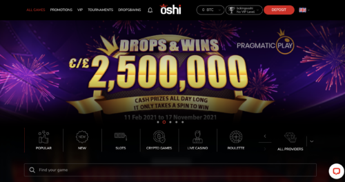 لابی کازینو Oshi Casino